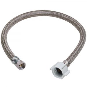 EZ-FLUID 1/4 Female Comp x 1/4 Female Comp x 20FT (240)  Stainless Steel Braided Flexible Refrigerator Ice Maker Water Line Connector  Kit,Fridge Flex Icemaker Water Supply Hose For Portable & Home. 