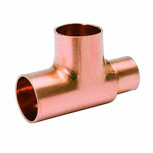 1-1/4" x 1" x 1/2" Wrot Copper Reducing Tee C x C x C