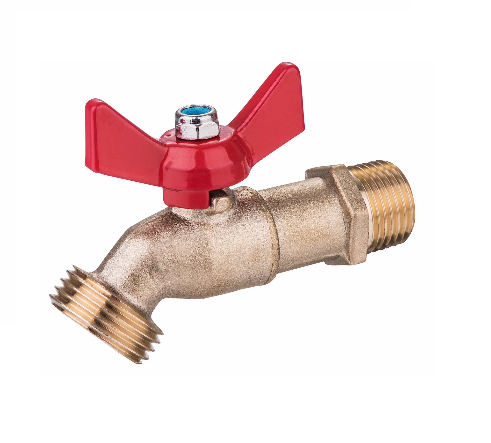 thumbnail image 2 of 10-Pack 1/2" MIP Lead-Free Brass Hose Bibb Valves - Multi-Turn, No-Kink, 125psi 2 of 6