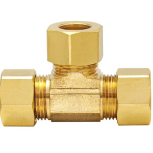 EZ-Fluid Brass Compression Tee- Lead-Free Brass Compression Fittings
