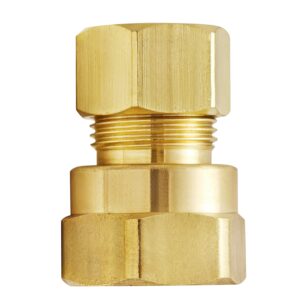 EZ-Fluid Brass Compression x Female Adapter - Lead-Free Brass Compression Fittings